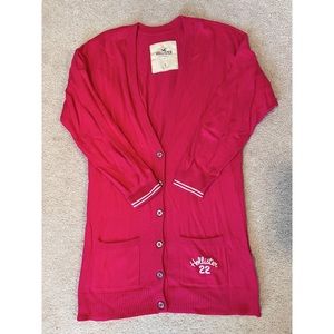 Hollister pink cardigan